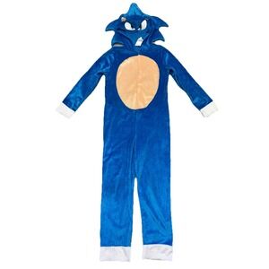 Sonic Hedgehog‎ Costume Kidss L 10-12  Hooded Blue Halloween Cosplay